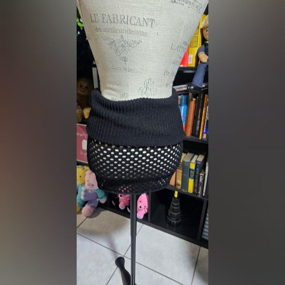 Darker Wavs Diatonic Fishnet Mini Skirt